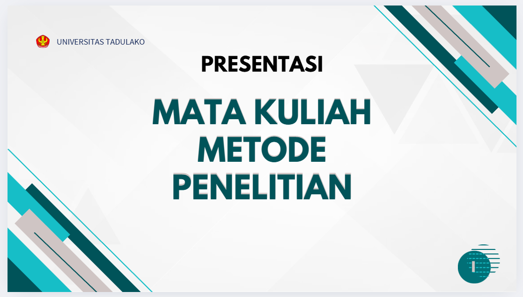Contoh desain slide PowerPoint presentasi mata kuliah metode penelitian